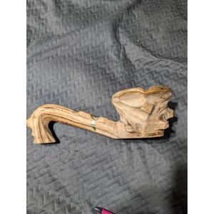 Vintage Hand Carved Wood Ashtray Pipe Holder Rustic Home‎ Decor Unique